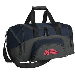 OLE MISS Duffel Bag University Mississippi Carryon Suitcase Gym 20" x 16" NWOT